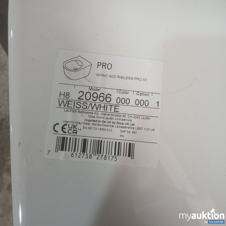 Artikel Nr. 464669: Laufen Wand-WC Rimless Pro 53 weiß Modell 20966