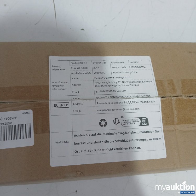 Artikel Nr. 465669: VAGUDE Drawer slide 2047