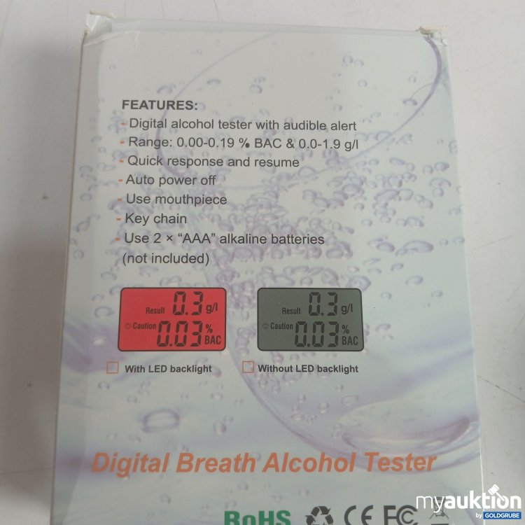 Artikel Nr. 525669: Drive Safely Digitaler Alkoholtester