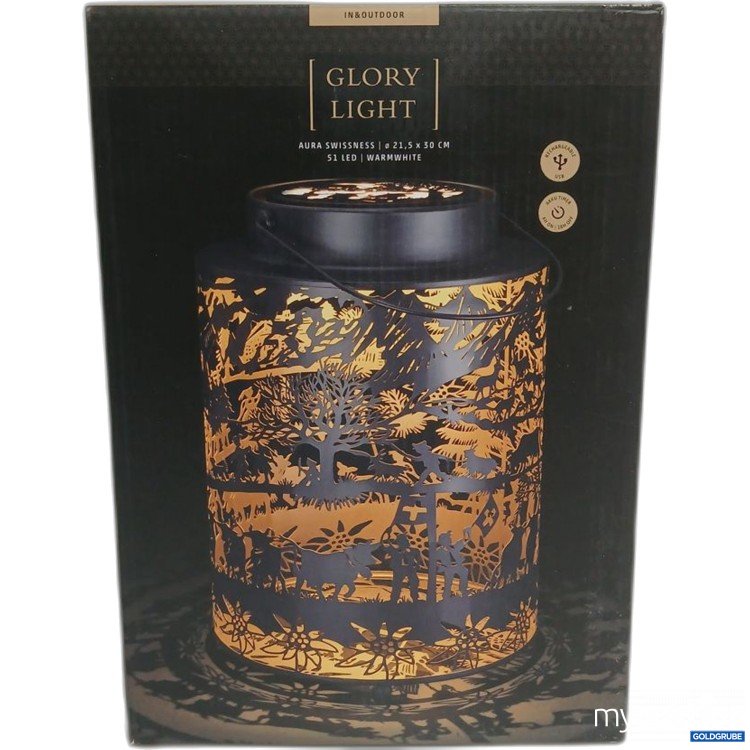 Artikel Nr. 447670: Glory Light Aura Swissness LED Laterne 21.5x30 cm
