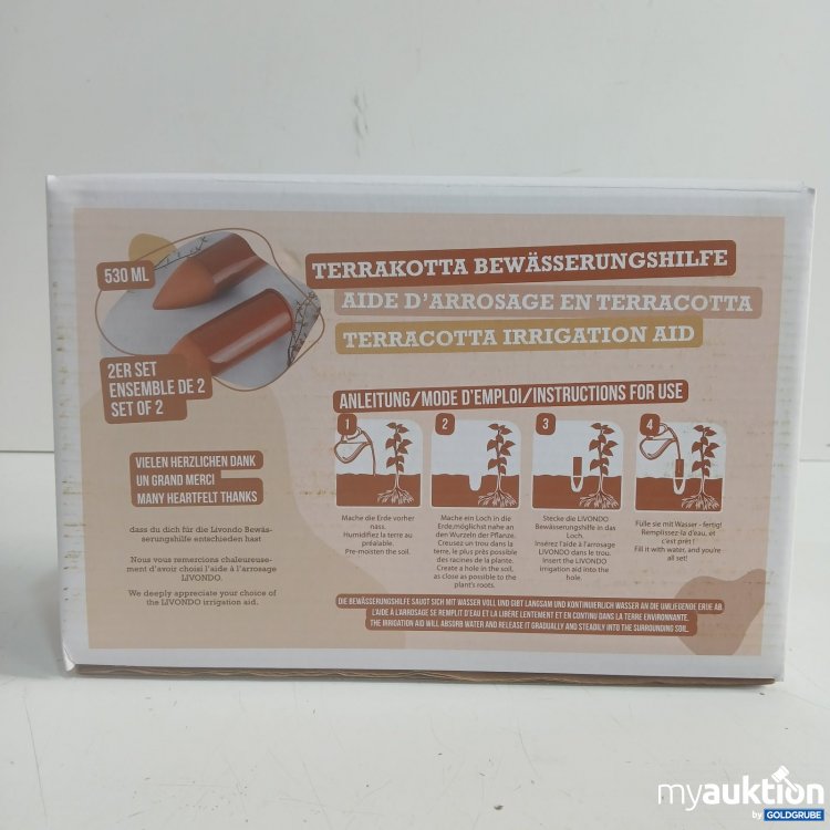Artikel Nr. 464670: Livondo Terrakotta Bewässerungshilfe 2er Set 530 ml