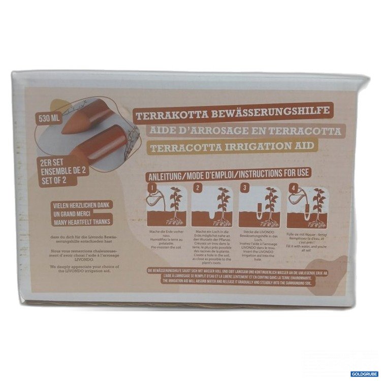 Artikel Nr. 464670: Livondo Terrakotta Bewässerungshilfe 2er Set 530 ml