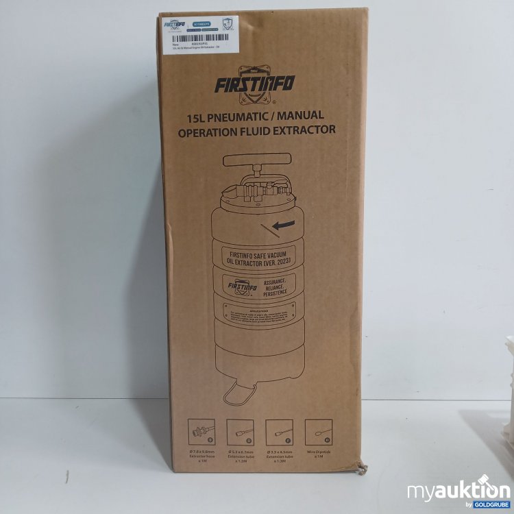 Artikel Nr. 833670 Artikel Nr. 833670: Firstinfo 15L Pneumatic / Manual Operation Fluid Extractor