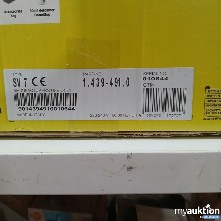 Artikel Nr. 921670: Kärcher SV 7 Dampfsauger Steam Vacuum CE 30 ml
