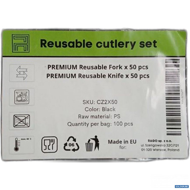 Artikel Nr. 933670 Artikel Nr. 933670: Reusable cutlery set 100 pcs