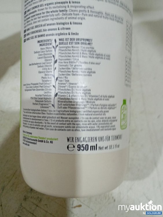 Artikel Nr. 980670: SANTE Duschgel Bio-Ananas & Limone 950ml