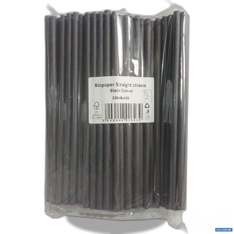 Artikel Nr. 444671: Biopaper Straight Straws black 150Stk