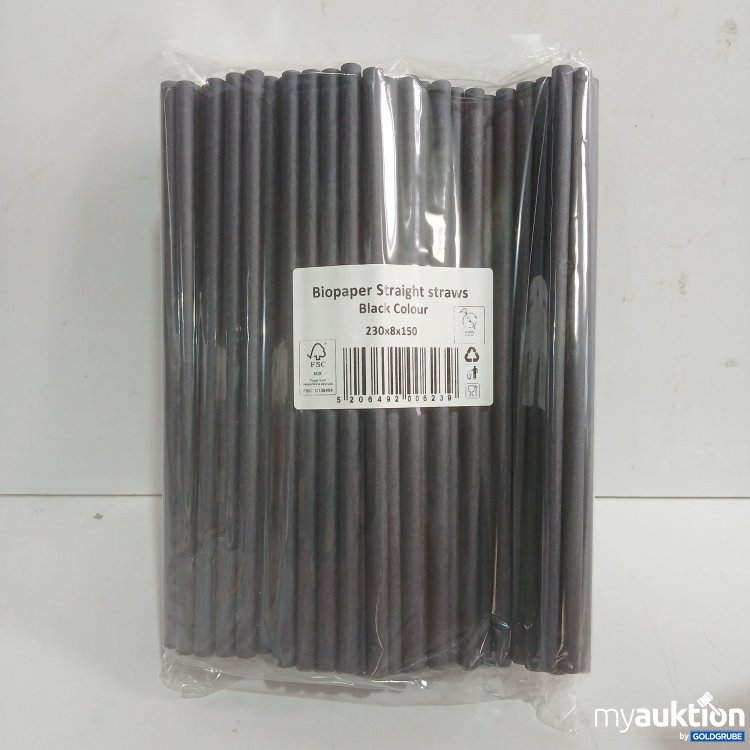 Artikel Nr. 444671: Biopaper Straight Straws black 150Stk