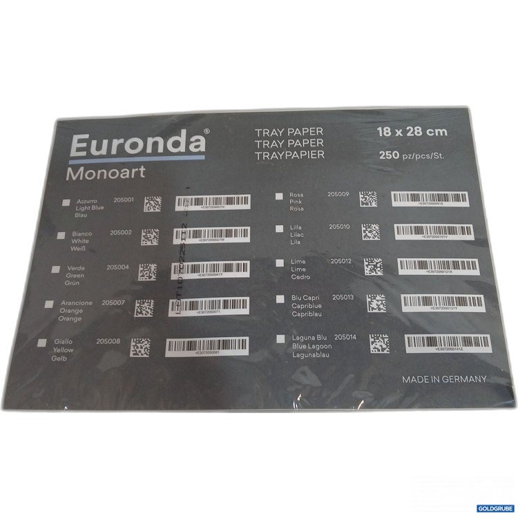 Artikel Nr. 893671: Euronda Manoart Traypapier 18x28cm 250Stk 