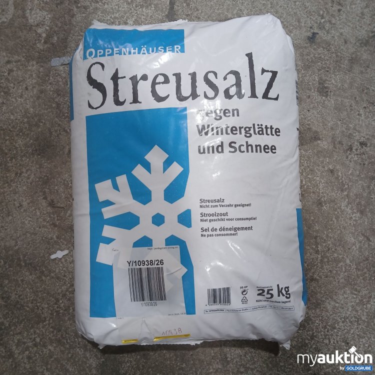 Artikel Nr. 969671: Oppenhäuser Streusalz gegen Winterglätte & Schnee 25kg 