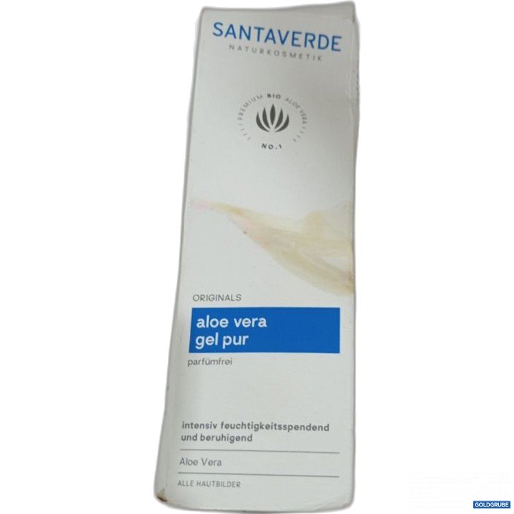 Artikel Nr. 980671: SANTAVERDE Aloe Vera Gel pur 100ml Verpackung verschmutzt