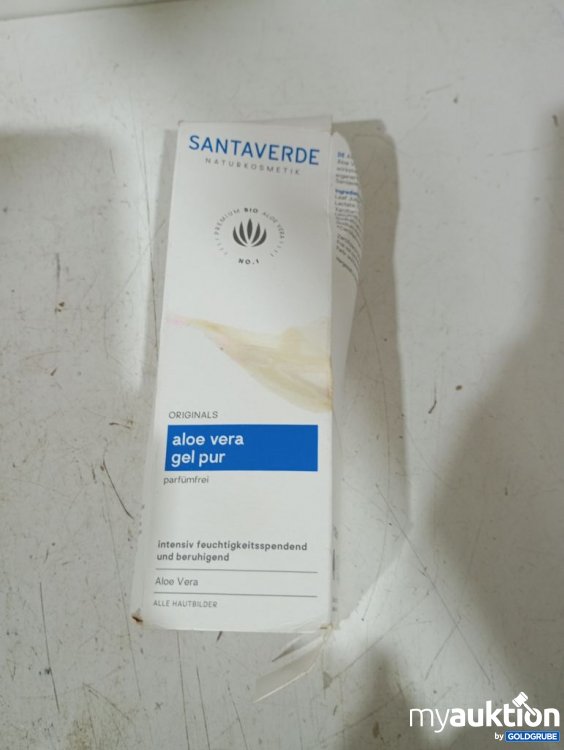 Artikel Nr. 980671: SANTAVERDE Aloe Vera Gel pur 100ml Verpackung verschmutzt
