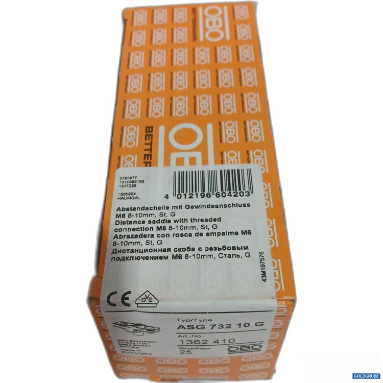 Artikel Nr. 441672: Obo Bettermann Abstandschelle mit Gewindeanschluss M6 8-10mm 25Stk 