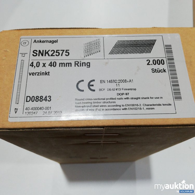 Artikel Nr. 380673 Artikel Nr. 380673: Ankernagel SNK2575 4,0x40mm Ring