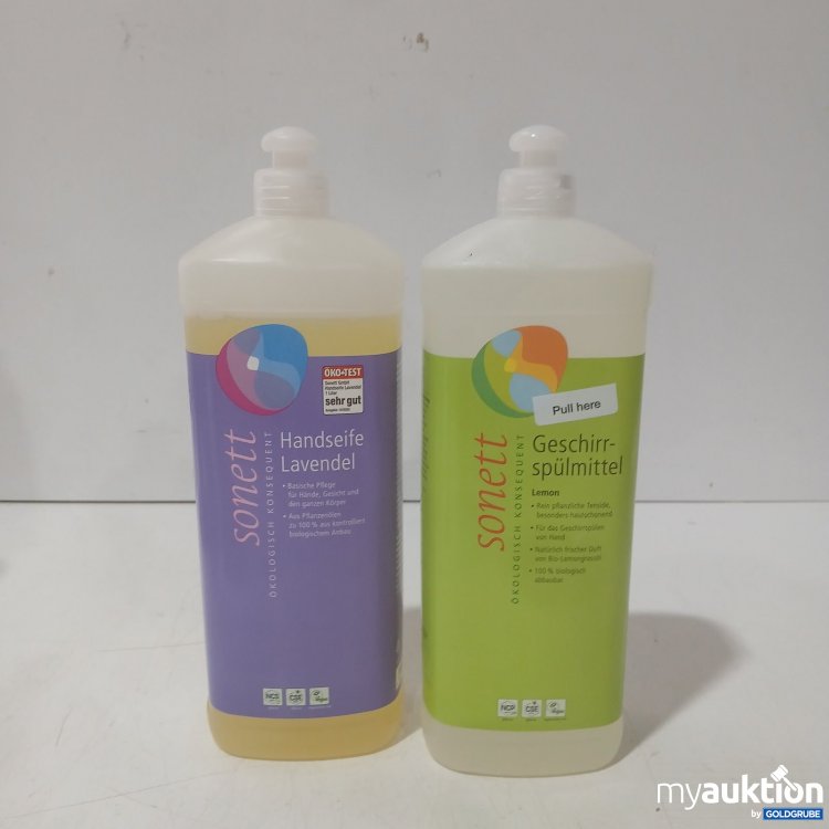 Artikel Nr. 471674: Sonett Handseife Lavendel 1 L und Geschirrspülmittel Lemon 1L