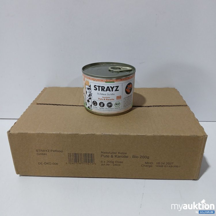 Artikel Nr. 866674: Strayz Nassfutter Pute und Karotte 6x200g 