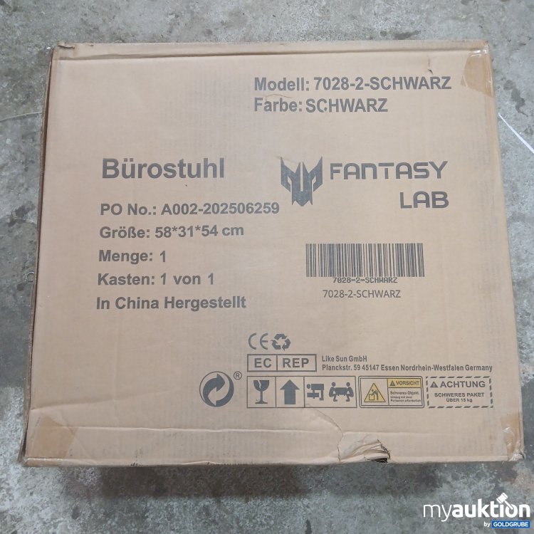 Artikel Nr. 444675: Fantasy Lab Bürostuhl schwarz 7028-2-SCHWARZ 