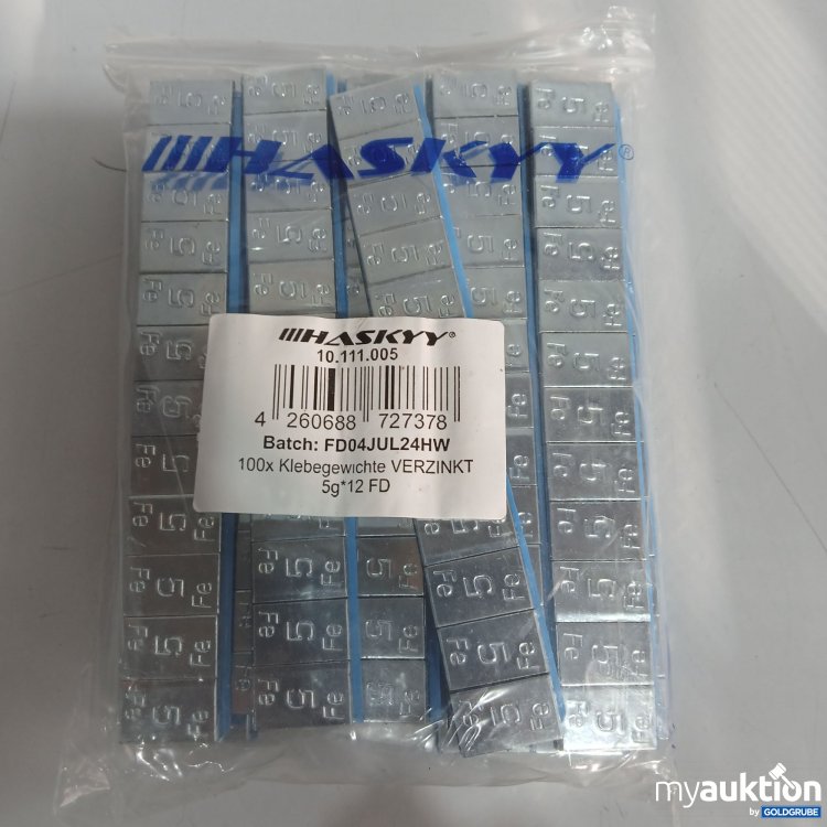 Artikel Nr. 878675: Haskyy 100x Klebegewichte verzinkt 5g*12FD