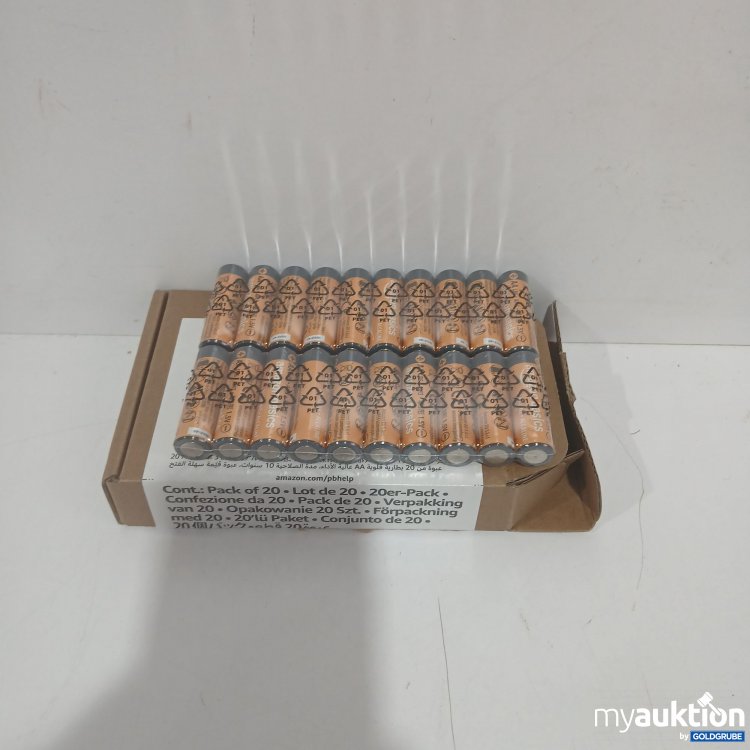 Artikel Nr. 897675: 20 Stück Amazon Basics Alkaline Batterien AA LR6 1.5V 