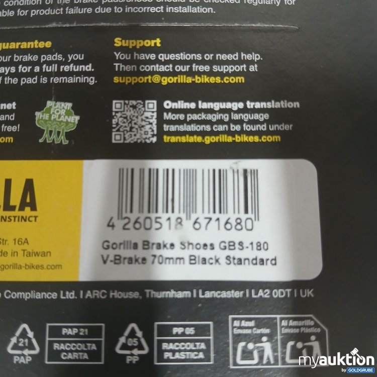Artikel Nr. 919675: Gorilla Brake Shoes GBS-180