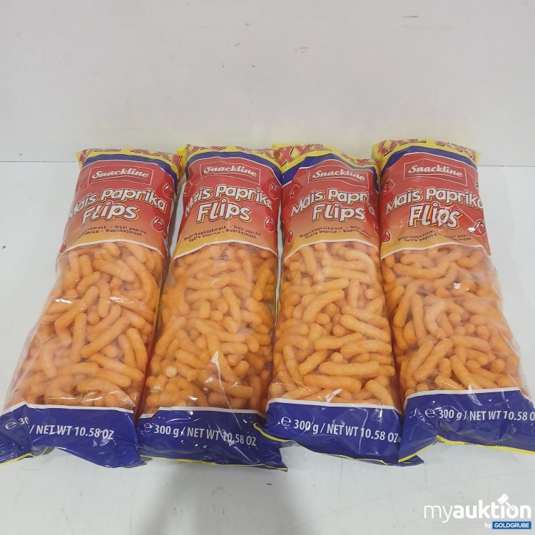 Artikel Nr. 939675 Artikel Nr. 939675: Snackline Mais Paprika Flips abgelaufen je 300g 4Stk