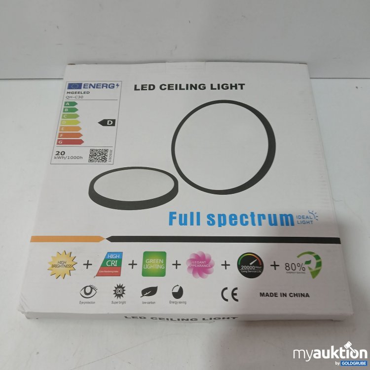 Artikel Nr. 985675: LED Ceiling Light Full Spectrum, ca 310×28×310mm, Model.No. QH-C30
