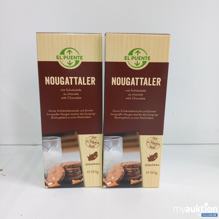 Artikel Nr. 814676: El Puente Nougat Taler mit Schokolade 2x150 g
