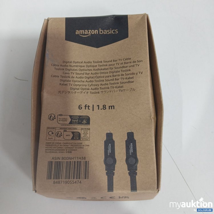 Artikel Nr. 827676 Artikel Nr. 827676: Amazon Basics Digital Optical Audio Toslink Sound Bar TV Cable 1.8m