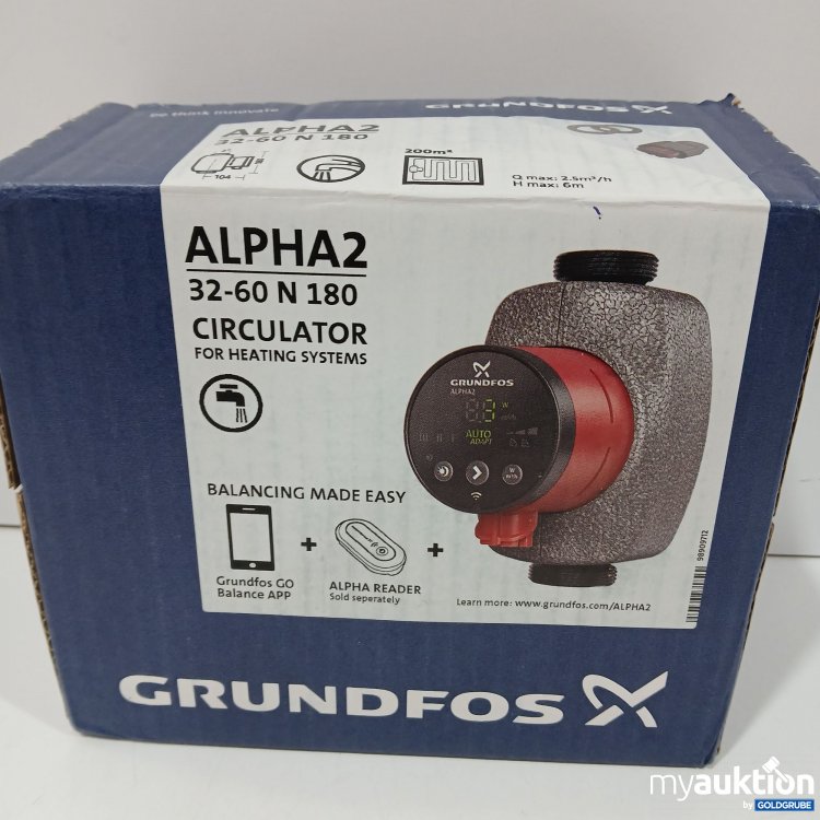 Artikel Nr. 954676: GRUNDFOS Alpha 2 Circulator für Heizungen 32-60 N 180 