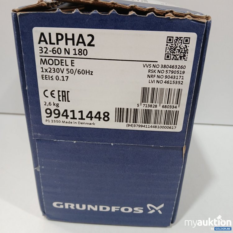 Artikel Nr. 954676: GRUNDFOS Alpha 2 Circulator für Heizungen 32-60 N 180 