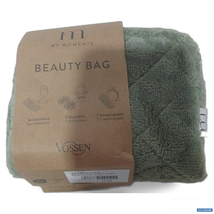 Artikel Nr. 448677 Artikel Nr. 448677: Vossen Beauty Bag Spa Stirnband 2 Scrunchies 7 Reinigungspads grün