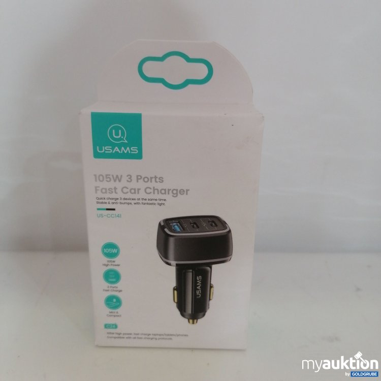 Artikel Nr. 751677 Artikel Nr. 751677: Usams 105W 3 Ports Fast Car Charger