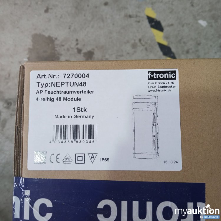Artikel Nr. 833677: F-tronic AP Feuchtraumverteiler 4-reihig 48 Module 