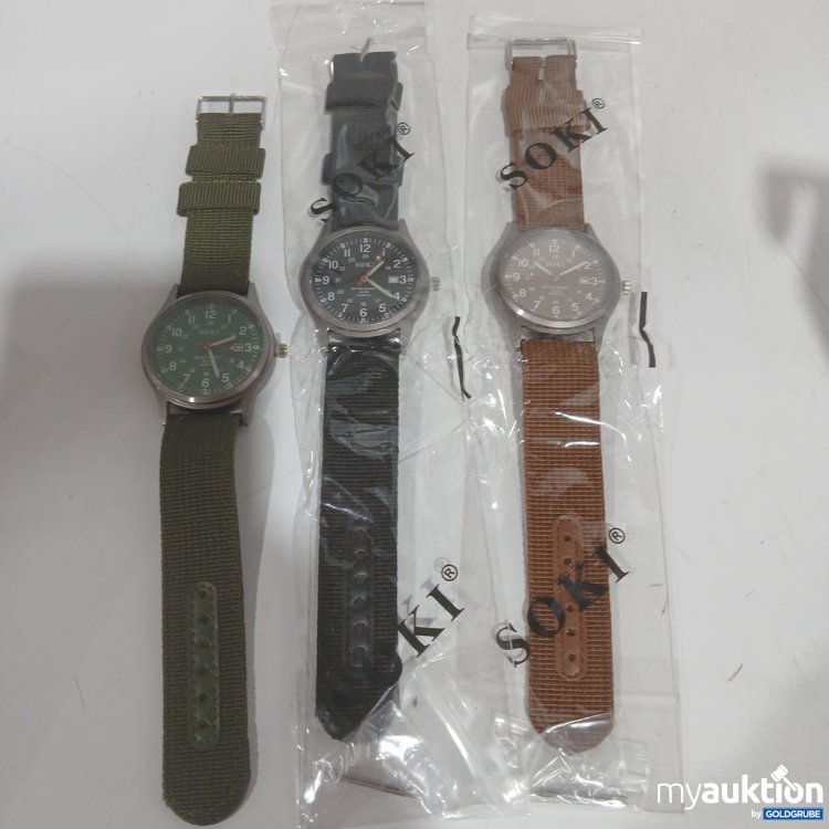 Artikel Nr. 919677: SOKI Armbanduhr 3er Set
