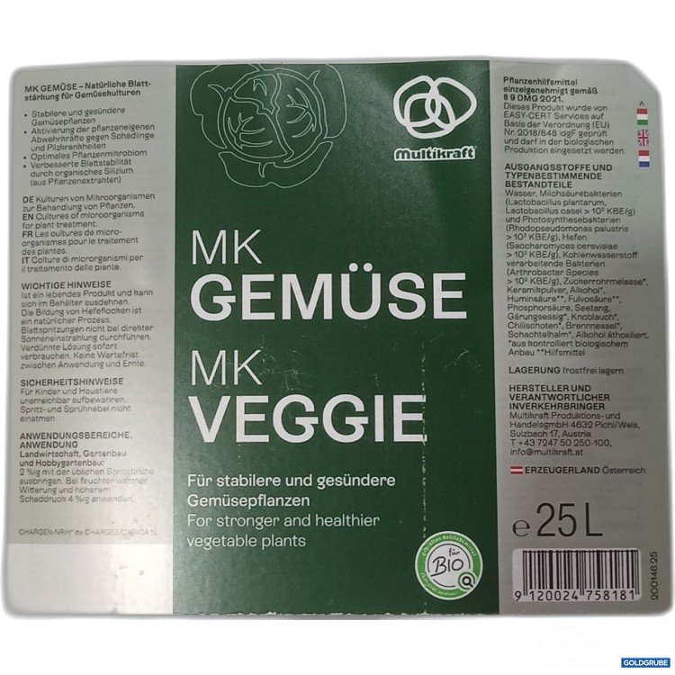 Artikel Nr. 998677 Artikel Nr. 998677: Multikraft MK Gemüse MK Veggie 25L