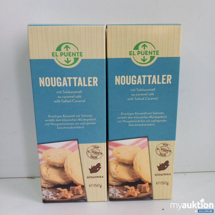Artikel Nr. 814678: El Puente Nougat Taler mit Salzkaramell  2x150 g