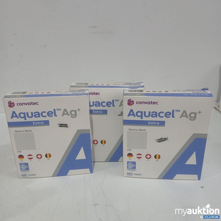 Artikel Nr. 939678: Aquacel Ag+ extra 10x10cm Wundauflage abgelaufen je 10PCS 3Stk 