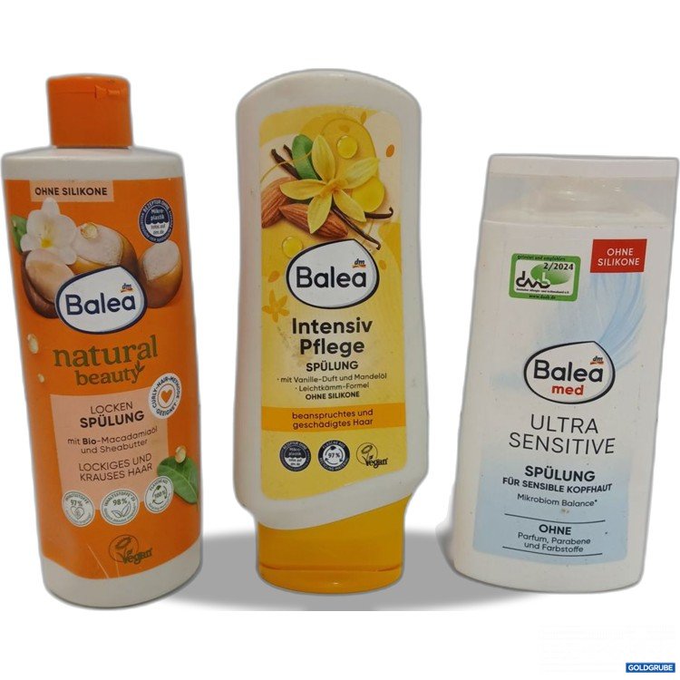 Artikel Nr. 953678: Div sortren Balea natural beauty, intensiv und sensitive Spülung 
1x 350 ml 1x 300ml 1x 250ml insgesamt 3x