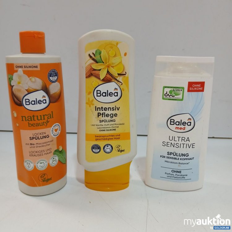 Artikel Nr. 953678: Div sortren Balea natural beauty, intensiv und sensitive Spülung 
1x 350 ml 1x 300ml 1x 250ml insgesamt 3x