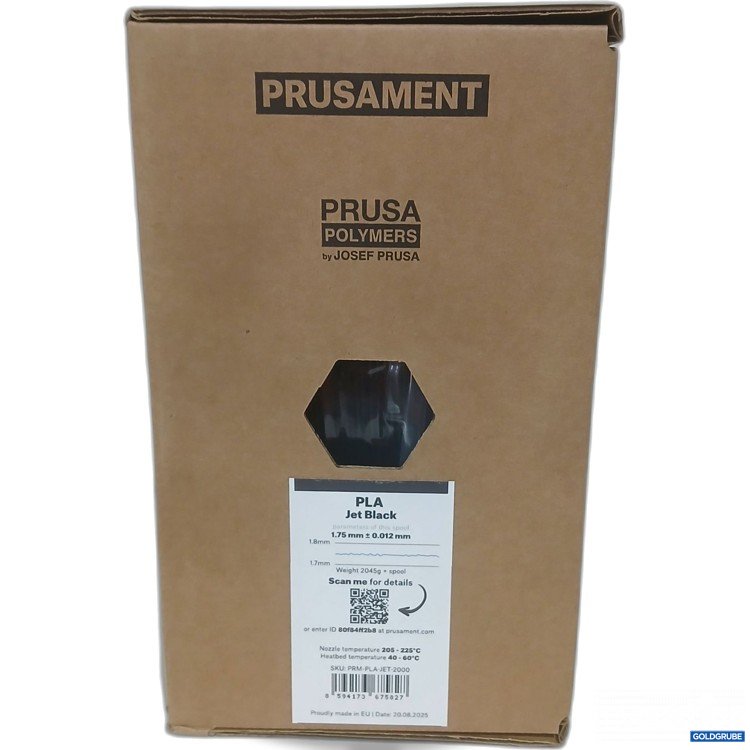 Artikel Nr. 994678 Artikel Nr. 994678: PRUSAMENT PLA Jet Black 1.75 ± 0.012 mm 3D Drucker Filament