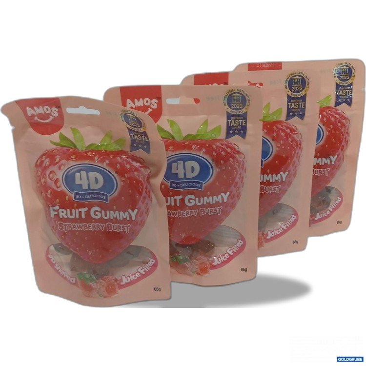 Artikel Nr. 884679 Artikel Nr. 884679: Amos 4D Fruit Gummy Strawberry Burst 65g
