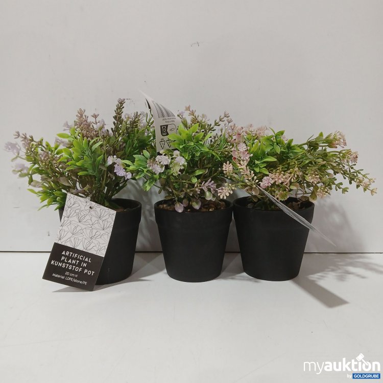 Artikel Nr. 929679: Artifical Plant in Kunststof Pot 3Stk