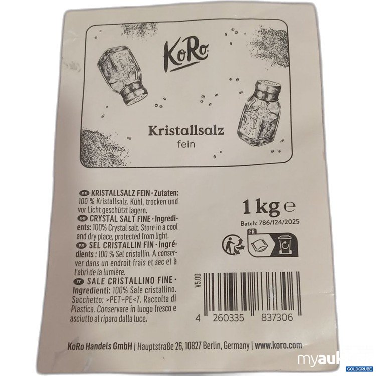 Artikel Nr. 952679: KoRo Kristallsalz fein 1kg 