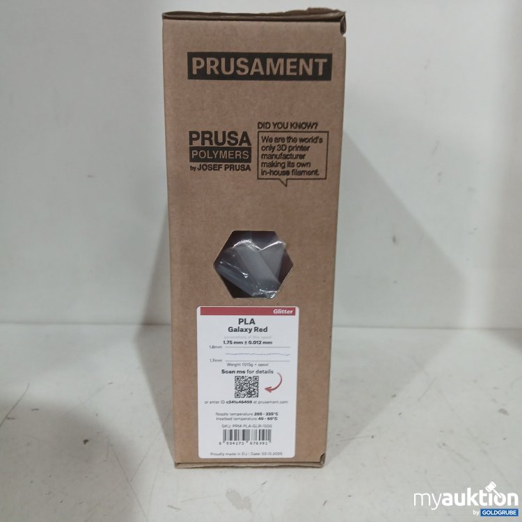 Artikel Nr. 994679 Artikel Nr. 994679: PRUSAMENT PLA Galaxy Red 1.75 ± 0.012 mm 3D Drucker Filament