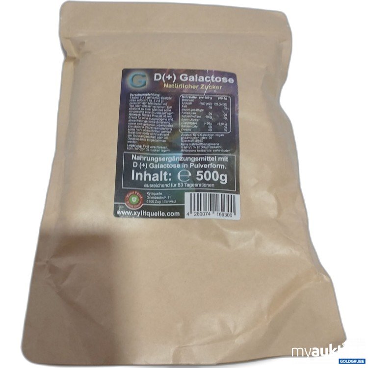 Artikel Nr. 997679: D+ Galactose Natürlicher Zucker 500g Nahrungsergänzungsmittel 