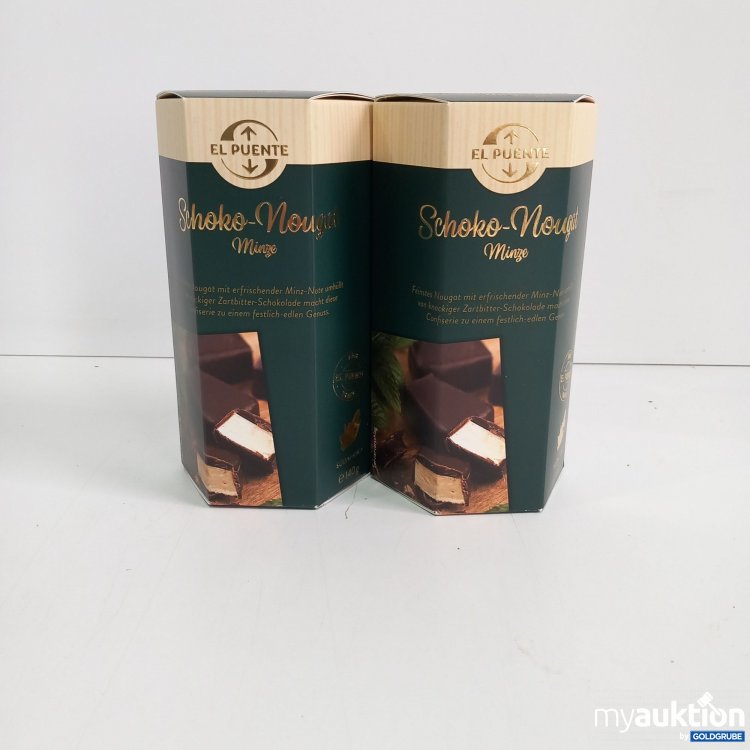 Artikel Nr. 814680: El Puente Schoko Nougat Minze 2x140 g