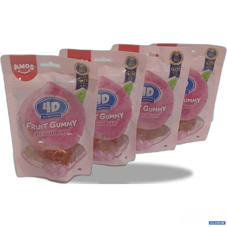 Artikel Nr. 884680: Amos 4D Fruit Gummy Peach Burst 65g