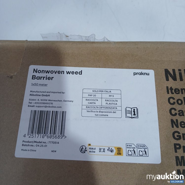 Artikel Nr. 951680: Nonwoven weed Barrier 1x50m black 