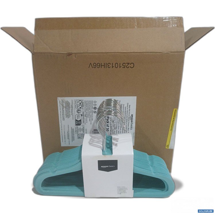 Artikel Nr. 992680: Amazon Basics Samt-Kleiderbügel für Kinder blau 50Stk 