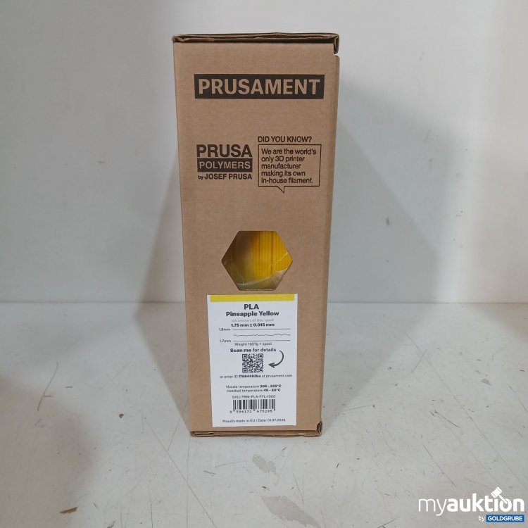 Artikel Nr. 994681 Artikel Nr. 994681: PRUSAMENT PLA Pineapple Yellow 1.75 ± 0.015 mm 3D Drucker Filament